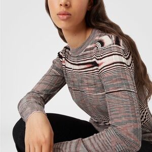 Missoni Crew Neck Long Sleeve Slub Silk and Cashmere Women's Sweater M-L Sz 46